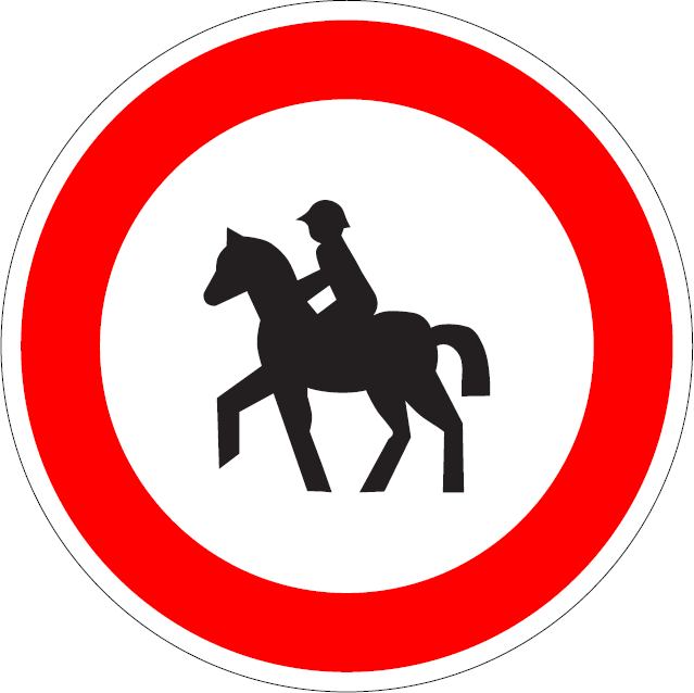 Zákaz vjazdu jazdcov na koňoch
