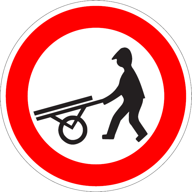 Zákaz vjazdu ručných vozíkov