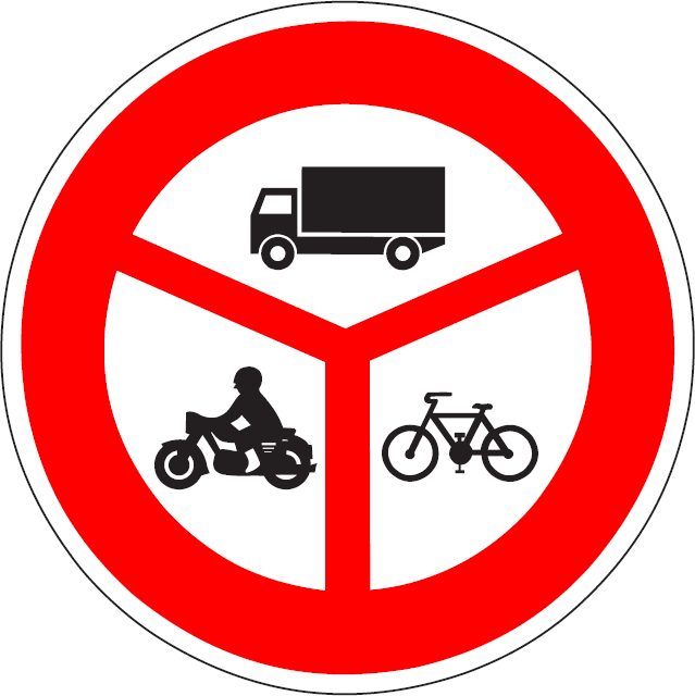 Zákaz vjazdu vyznačených vozidiel (vzor)