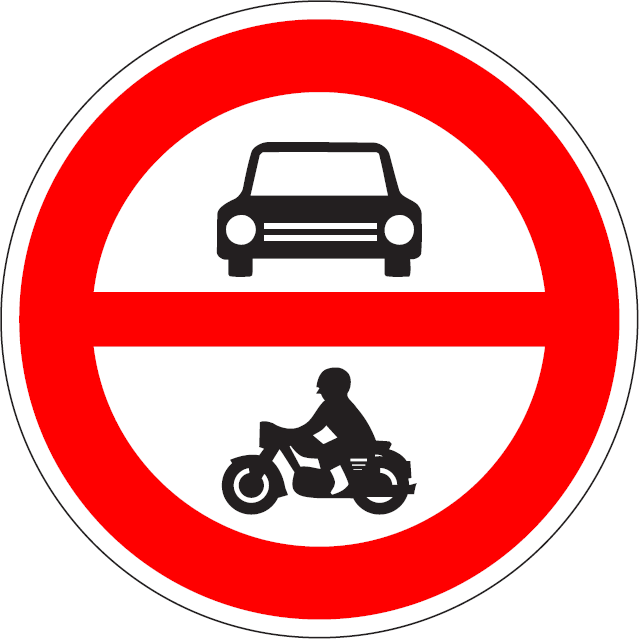 Zákaz vjazdu všetkých motorových vozidiel