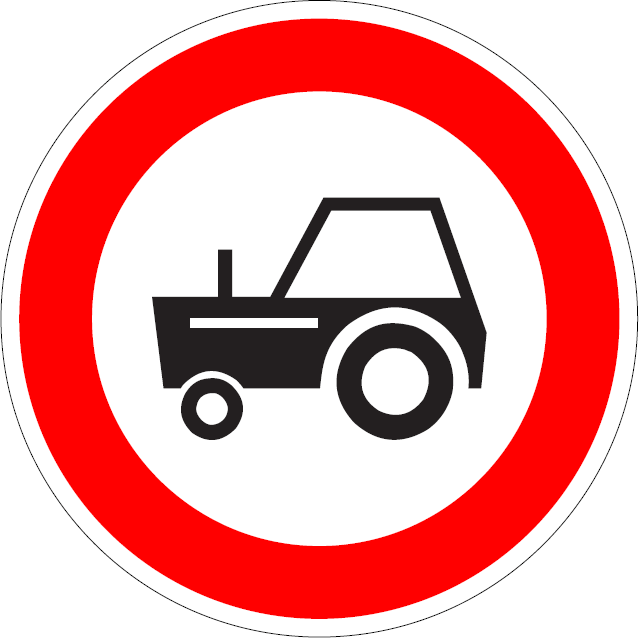 Zákaz vjazdu traktorov