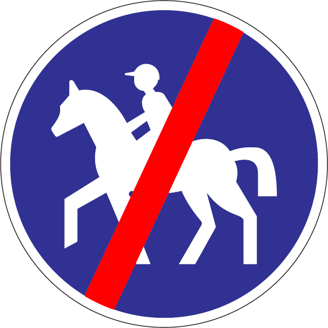 Koniec cestičky pre jazdcov na koňoch