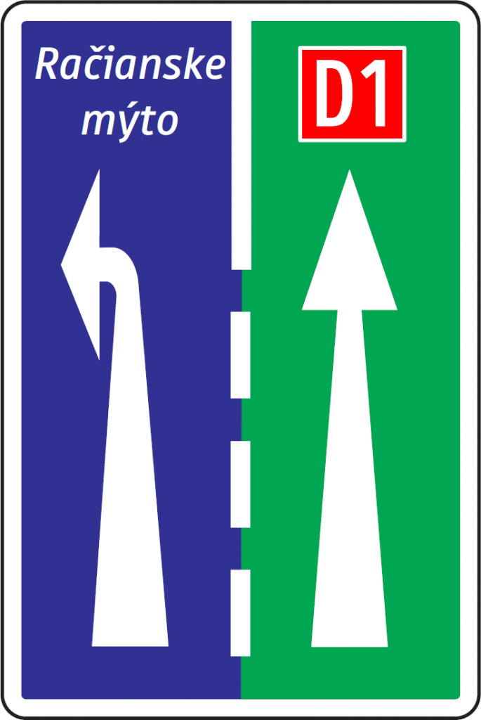 Radenie jazdných pruhov pred križovatkou (vzor)