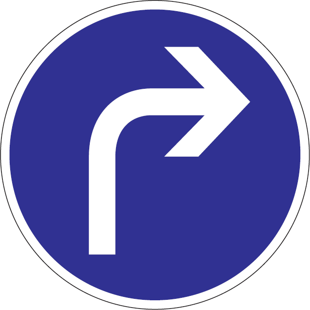 Prikázaný smer jazdy vpravo