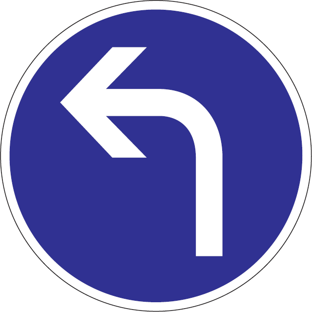 Prikázaný smer jazdy vľavo