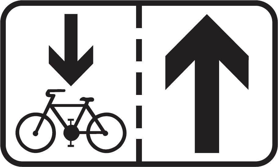 Jazda cyklistov v protismere povolená (vzor)