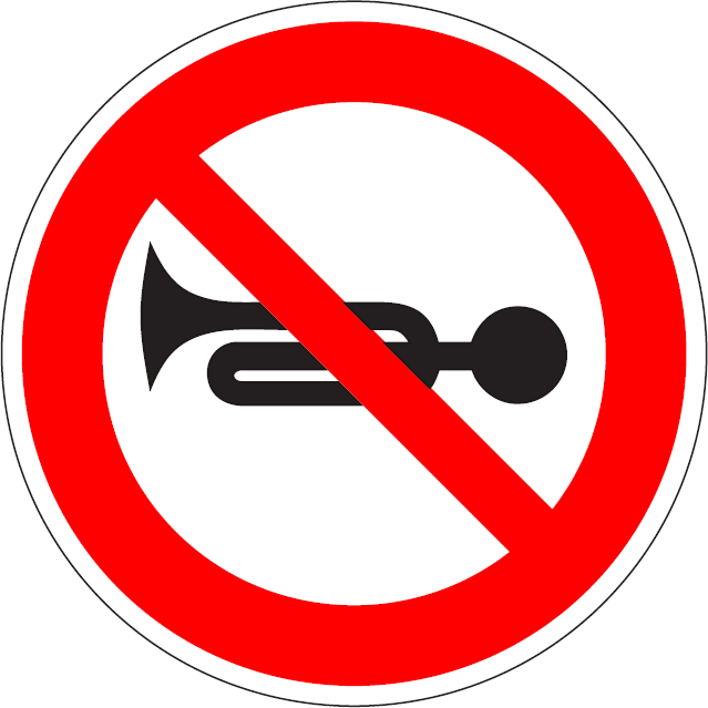 zákaz zvukových výstražných znamení