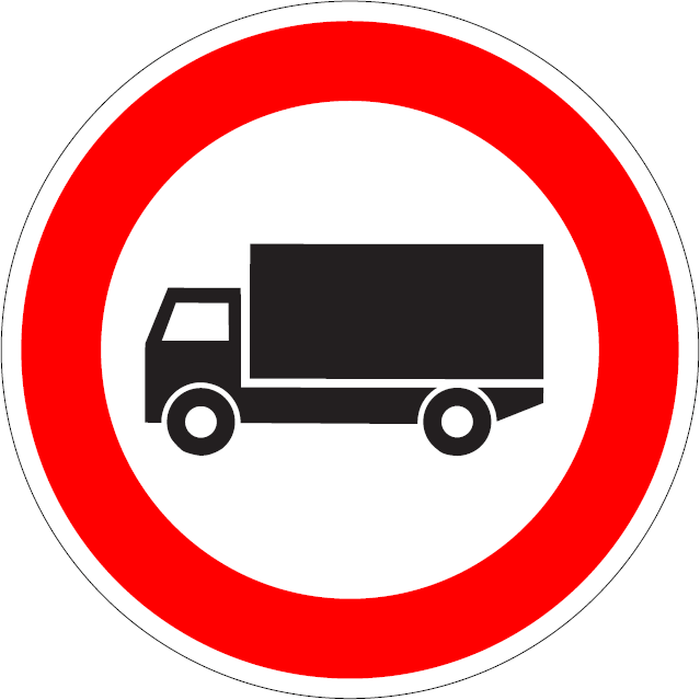 zákaz vjazdu nákladným autám