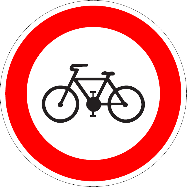 zákaz vjazdu bicyklov